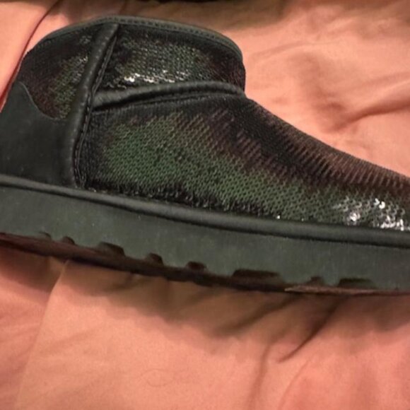 UGG Women's Classic Ultra Mini Mirror Ball Sequin Boots - Picture 2 of 6